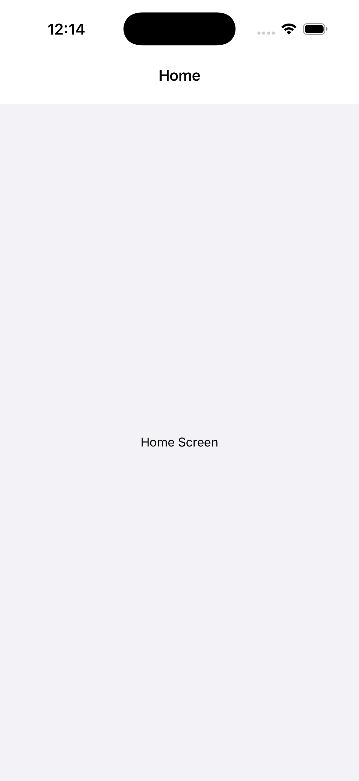 Basic app using stack navigator